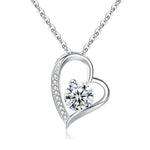 Heart's Desire Diamond Zircon Pendant Necklace: A Precious Gift for Your Beloved Daughter -  QH Clothing