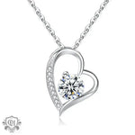 Heart's Desire Diamond Zircon Pendant Necklace: A Precious Gift for Your Beloved Daughter -  QH Clothing