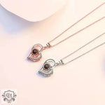 Heart's Embrace Diamond Projection Necklace -  QH Clothing