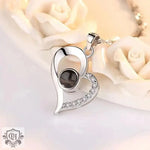 Heart's Embrace Diamond Projection Necklace -  QH Clothing