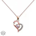 Heart's Embrace Diamond Projection Necklace -  QH Clothing