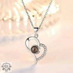 Heart's Embrace Diamond Projection Necklace -  QH Clothing