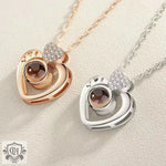 Heart's Reflection Diamond Projection Necklace -  QH Clothing