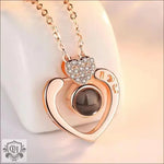 Heart's Reflection Diamond Projection Necklace -  QH Clothing