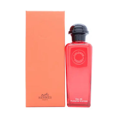 Red Hermès perfume bottle and coral box for Hermes Eau de Rhubarbe Ecarlate Eau 100ml Sprej