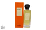 Hermès Equipage Eau de Toilette 100ml Spray bottle and orange retail box displayed