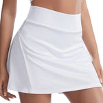 Tennis Skirt Women High Waist Nude Feel Fitness Pants Pocket Zipper Running Yoga Sports Culottes - Quality Home Clothing| Beauty