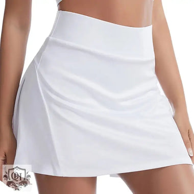 Tennis Skirt Women High Waist Nude Feel Fitness Pants Pocket Zipper Running Yoga Sports Culottes - Quality Home Clothing| Beauty