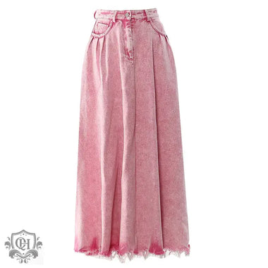 Spring Summer Heavy Industry Washed Denim Long Skirt Personality - Quality Home Clothing| Beauty