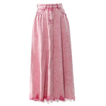 Spring Summer Heavy Industry Washed Denim Long Skirt Personality - Quality Home Clothing| Beauty