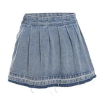 High Rise Denim Skirt - QH Clothing