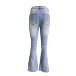 High-Rise Flared Denim Jeans - QH Clothing