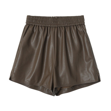 High Rise Leather Shorts - QH Clothing