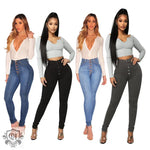 High Waist Hip Lift Skinny Jeans - QH Clothing