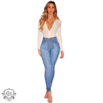 High Waist Hip Lift Skinny Jeans - QH Clothing