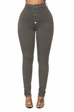 High Waist Hip Lift Skinny Jeans - QH Clothing