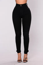 Ultra High Waist Denim Skinny Pants - QH Clothing