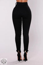 Ultra High Waist Denim Skinny Pants - QH Clothing