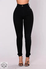 Ultra High Waist Denim Skinny Pants - QH Clothing