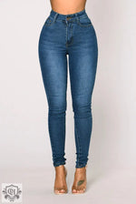 Ultra High Waist Denim Skinny Pants - QH Clothing