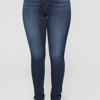 Ultra High Waist Denim Skinny Pants - QH Clothing