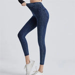 Yoga Jeans Women High Waist Shaping Skinny Slimming Pocket Yoga Outer Match Skinny Pants - Quality Home Clothing| Beauty