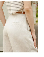 High Waist Linen Bermuda Shorts - QH Clothing