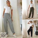 High Waist Loose Sweater Pants - QH Clothing