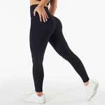 Spring Summer New Running Exercise Workout Pants Rib Hip Raise High Waist Belly Contracting Peach Pants Stretch Yoga Pants Women - Quality Home Clothing| Beauty