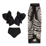 High Waist Ruffle Bikini Set - QH Clothing