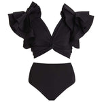 High Waist Ruffle Bikini Set - QH Clothing