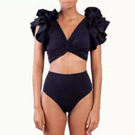 High Waist Ruffle Bikini Set - QH Clothing