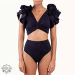 High Waist Ruffle Bikini Set - QH Clothing