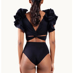 High Waist Ruffle Bikini Set - QH Clothing