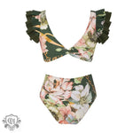 High Waist Ruffle Bikini Set - QH Clothing