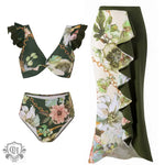 High Waist Ruffle Bikini Set - QH Clothing