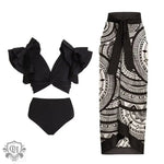 High Waist Ruffle Bikini Set - QH Clothing