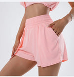 Summer Casual High Waist Peach Hip Lift Quick Drying Tight Shorts Outer Wear Anti Exposure Sexy Faux Two Piece Sports Shorts - Quality Home Clothing| Beauty