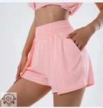 Summer Casual High Waist Peach Hip Lift Quick Drying Tight Shorts Outer Wear Anti Exposure Sexy Faux Two Piece Sports Shorts - Quality Home Clothing| Beauty