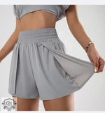 Summer Casual High Waist Peach Hip Lift Quick Drying Tight Shorts Outer Wear Anti Exposure Sexy Faux Two Piece Sports Shorts - Quality Home Clothing| Beauty