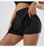 Summer Casual High Waist Peach Hip Lift Quick Drying Tight Shorts Outer Wear Anti Exposure Sexy Faux Two Piece Sports Shorts - Quality Home Clothing| Beauty