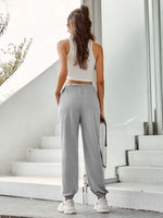 High Waist Striped Sports Pants - QH Clothing