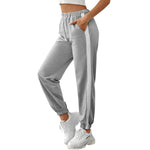 High Waist Striped Sports Pants - QH Clothing