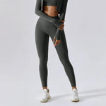 Nude Feel Skinny Yoga Pants Women Outdoor Running Quick Drying Fitness Pants High Waist Hip Lift Sports Pants - Quality Home Clothing| Beauty