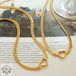 Exquisite 18K Gold Hollow Heart Necklace: A Timeless Symbol of Love and Elegance -  QH Clothing