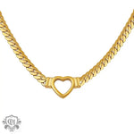 Exquisite 18K Gold Hollow Heart Necklace: A Timeless Symbol of Love and Elegance -  QH Clothing