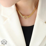 Exquisite 18K Gold Hollow Heart Necklace: A Timeless Symbol of Love and Elegance -  QH Clothing