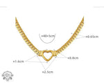 Exquisite 18K Gold Hollow Heart Necklace: A Timeless Symbol of Love and Elegance -  QH Clothing