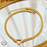 Exquisite 18K Gold Hollow Heart Necklace: A Timeless Symbol of Love and Elegance -  QH Clothing