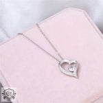 Exquisite Hollow Heart Zircon Pendant Necklace: A Luxurious Gift for Mom -  QH Clothing